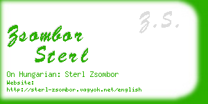 zsombor sterl business card